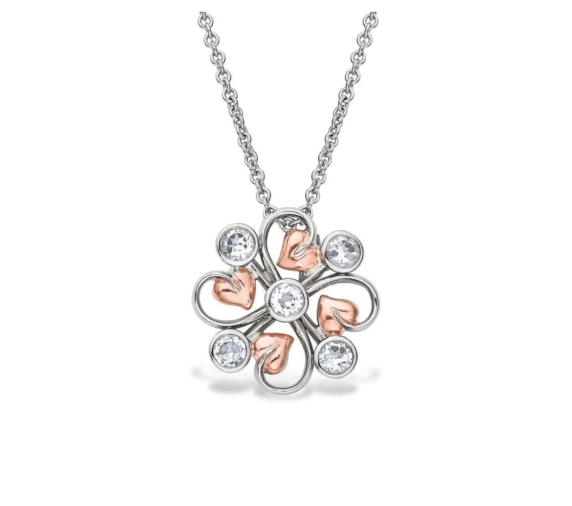 Clogau Tree Of Life Clover White Topaz Pendant