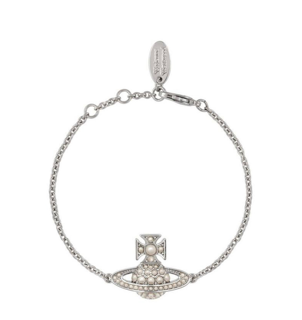 Vivienne Westwood Luzia Bas Relief Silver Tone Bracelet