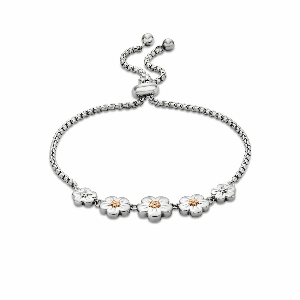 Clogau Nature’s Wonder Sterling Silver Forget-Me-Not Adjustable Bracelet