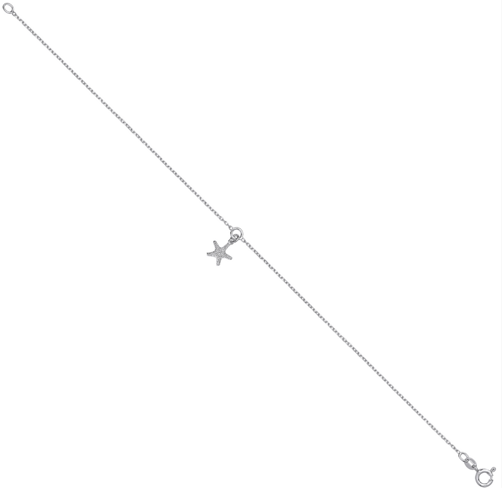 Coe & Co Sterling Silver Starfish Anklet