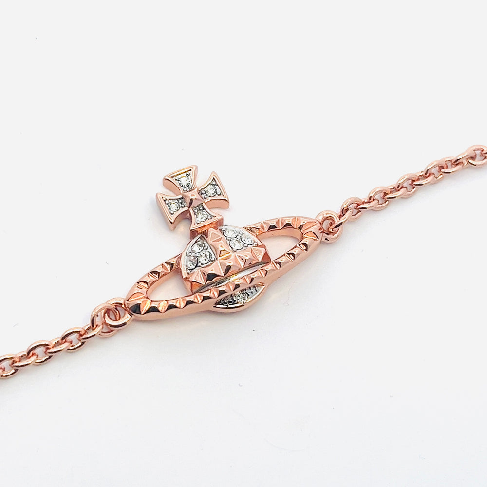 Vivienne Westwood Mayfair Bas Relief Rose Gold Tone Bracelet