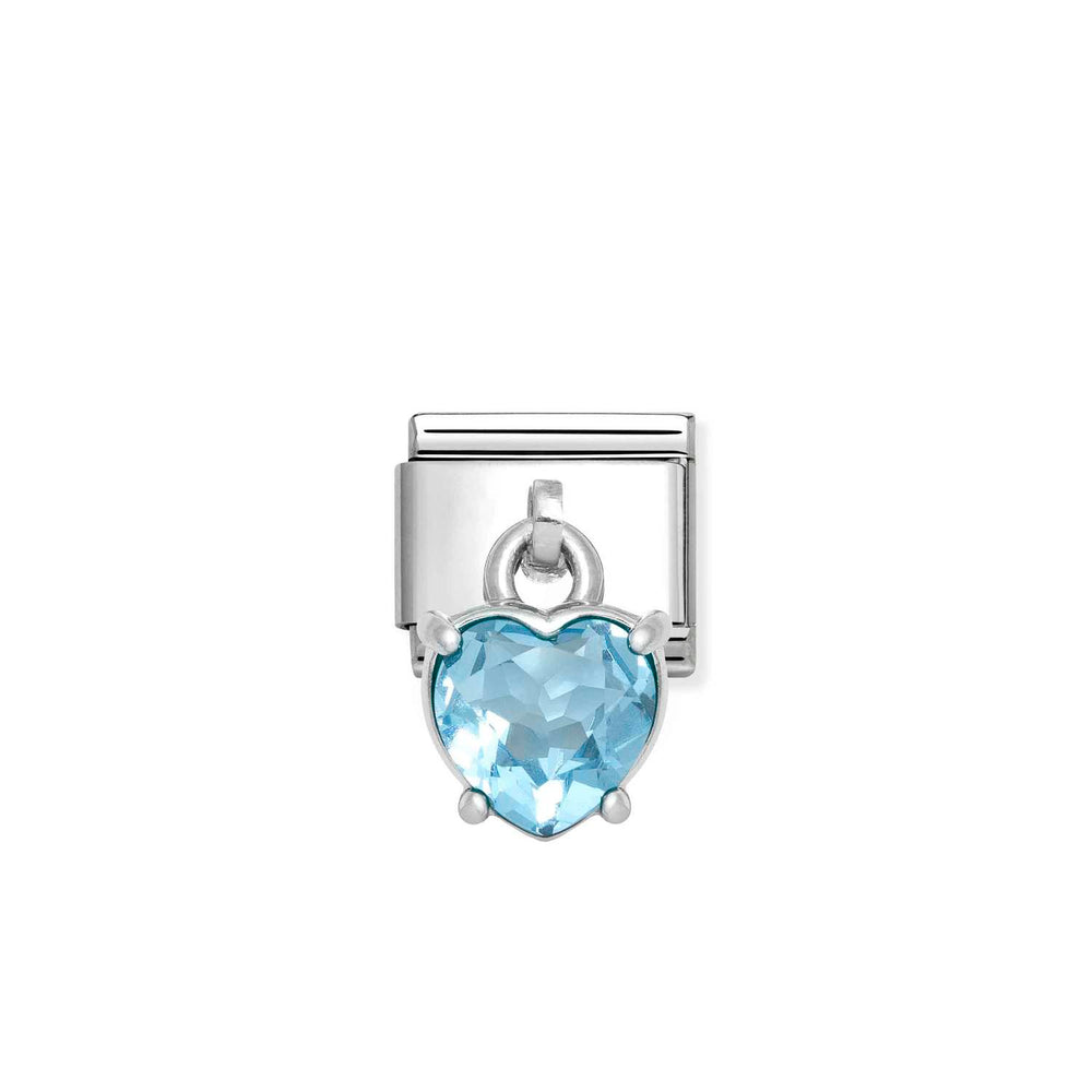 Nomination Classic Link Heart Cut Light Blue CZ