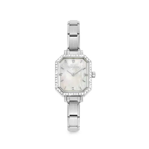 Nomination Classic Paris Mother of Pearl Dial Crystal Bezel Watch
