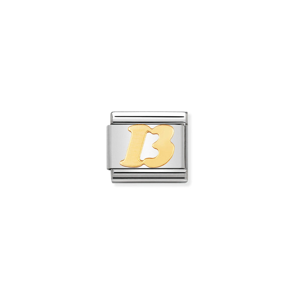 Nomination Classic Link with '13' in Yellow Gold Tone