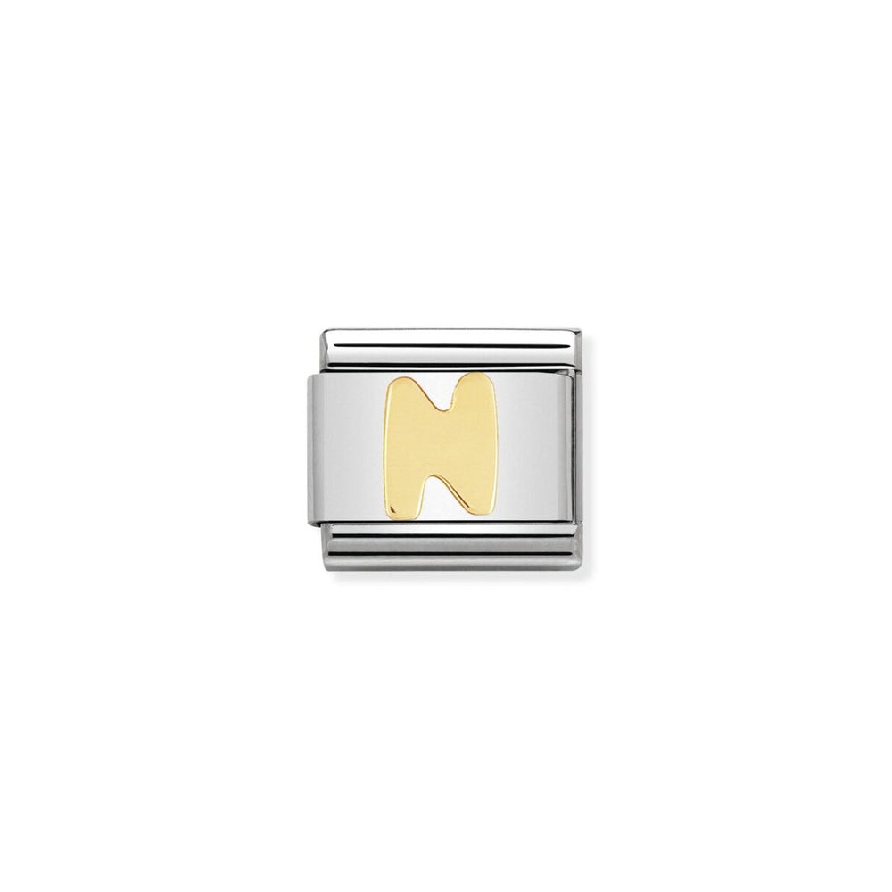 Nomination Classic Link with Letter 'N' in Yellow Gold Tone 030101/14