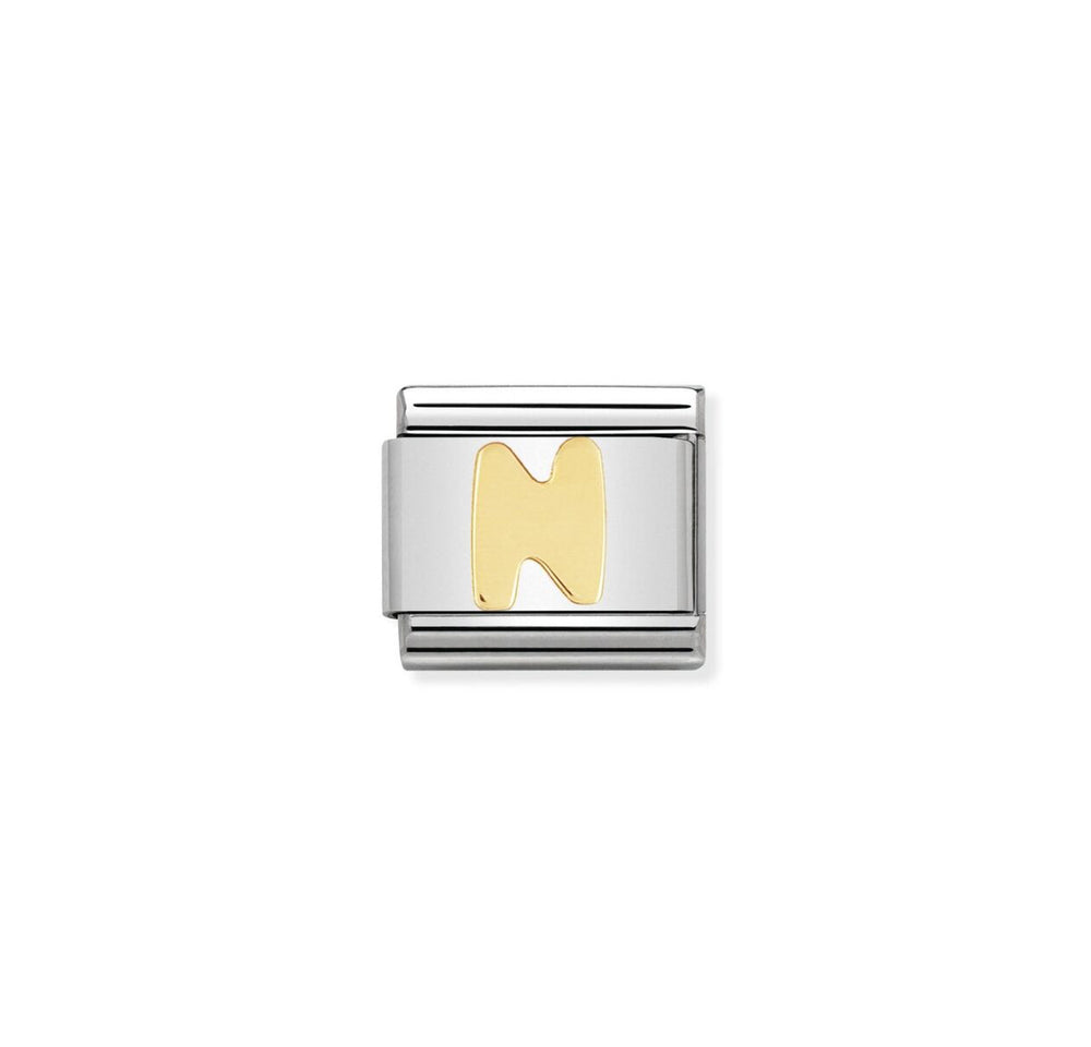 Nomination Classic Link with Letter 'N' in Yellow Gold Tone 030101/14