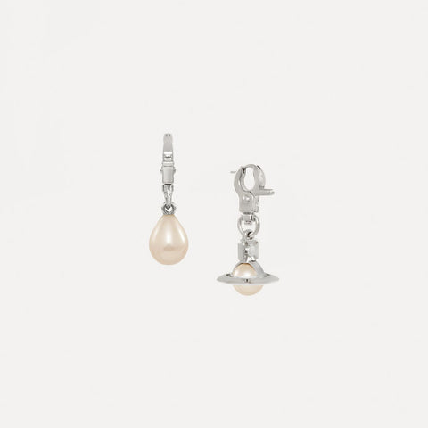 Vivienne Westwood Claude Earrings Platinum Tone
