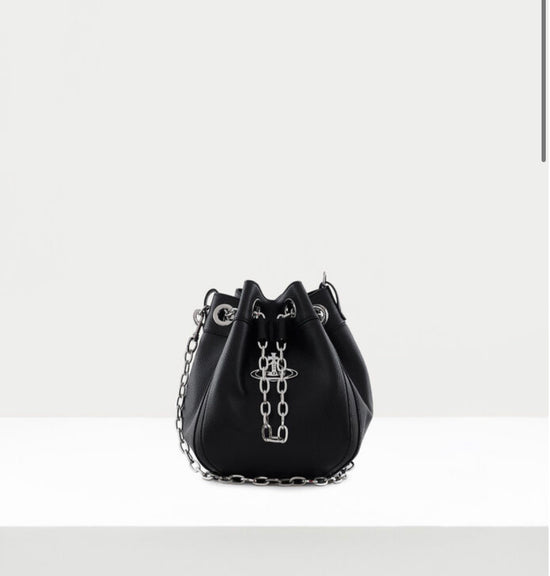 Vivienne Westwood Black Chrissy Medium Bucket Bag