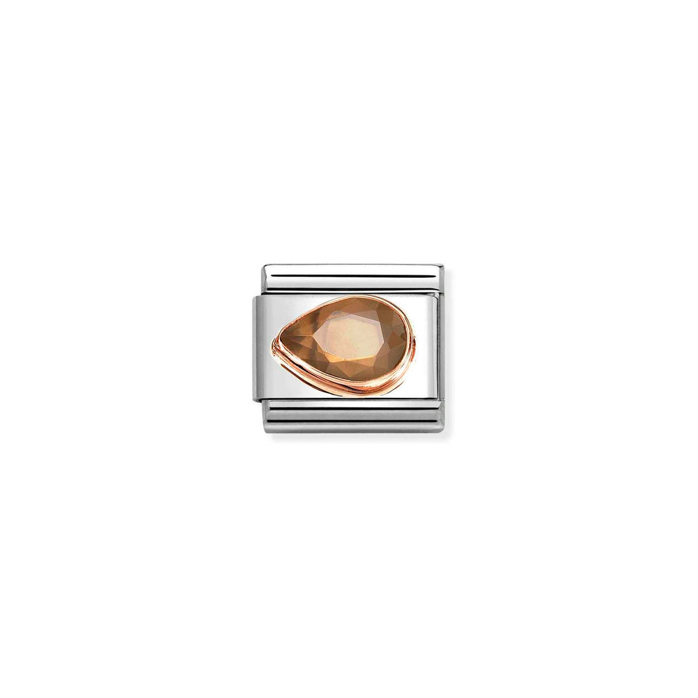 Nomination Left Teardrop Smokey Brown Charm
