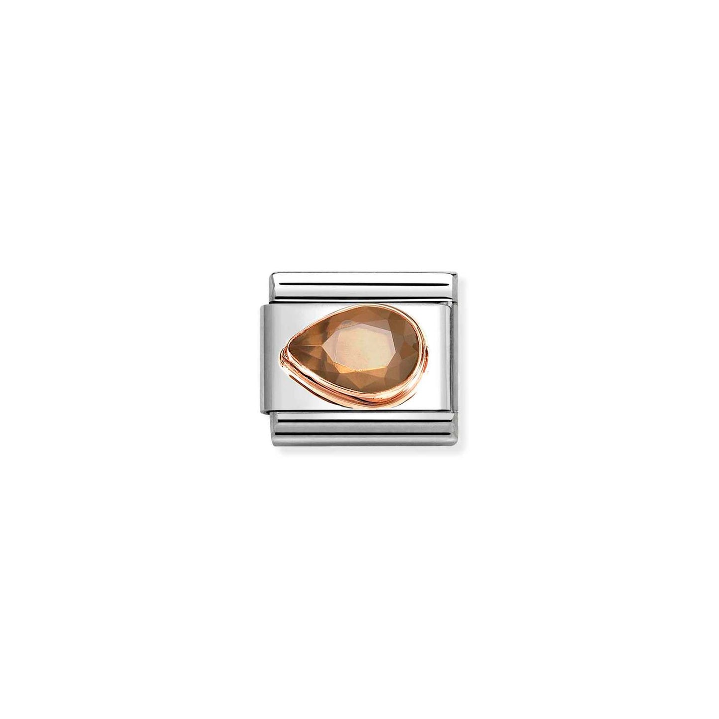 Nomination Left Teardrop Smokey Brown Charm
