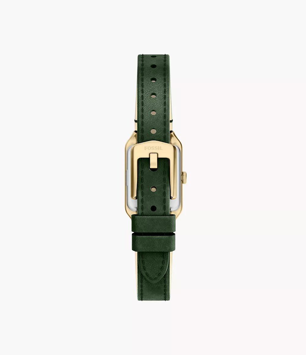 Fossil Raquel 18 mm Three-Hand Leather Watch - Green
