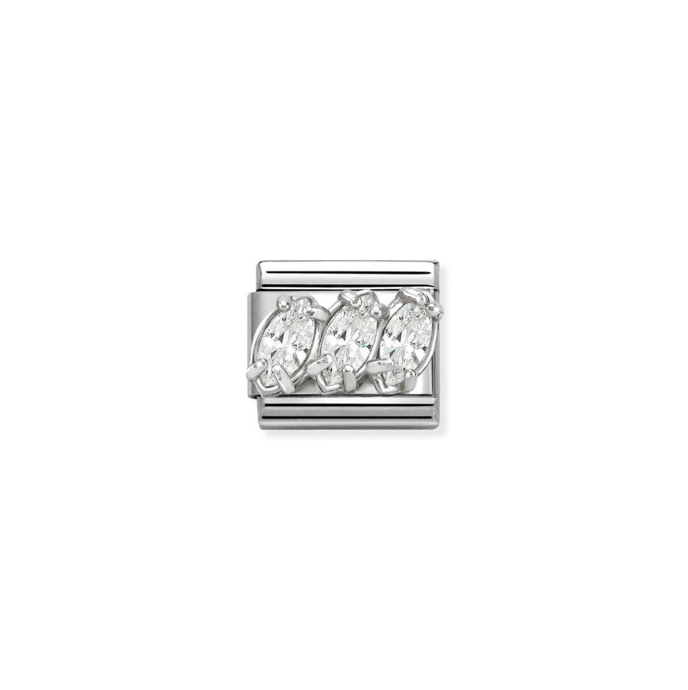 Nomination Classic Silver Trilogy Zirconia Charm