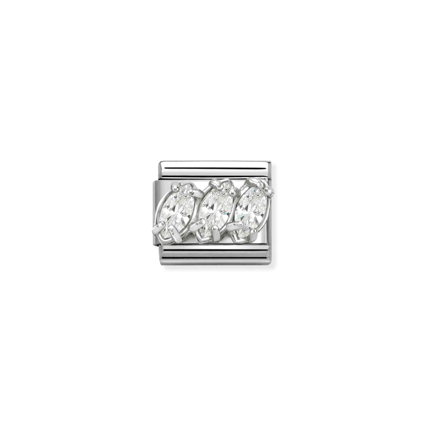 Nomination Classic Silver Trilogy Zirconia Charm