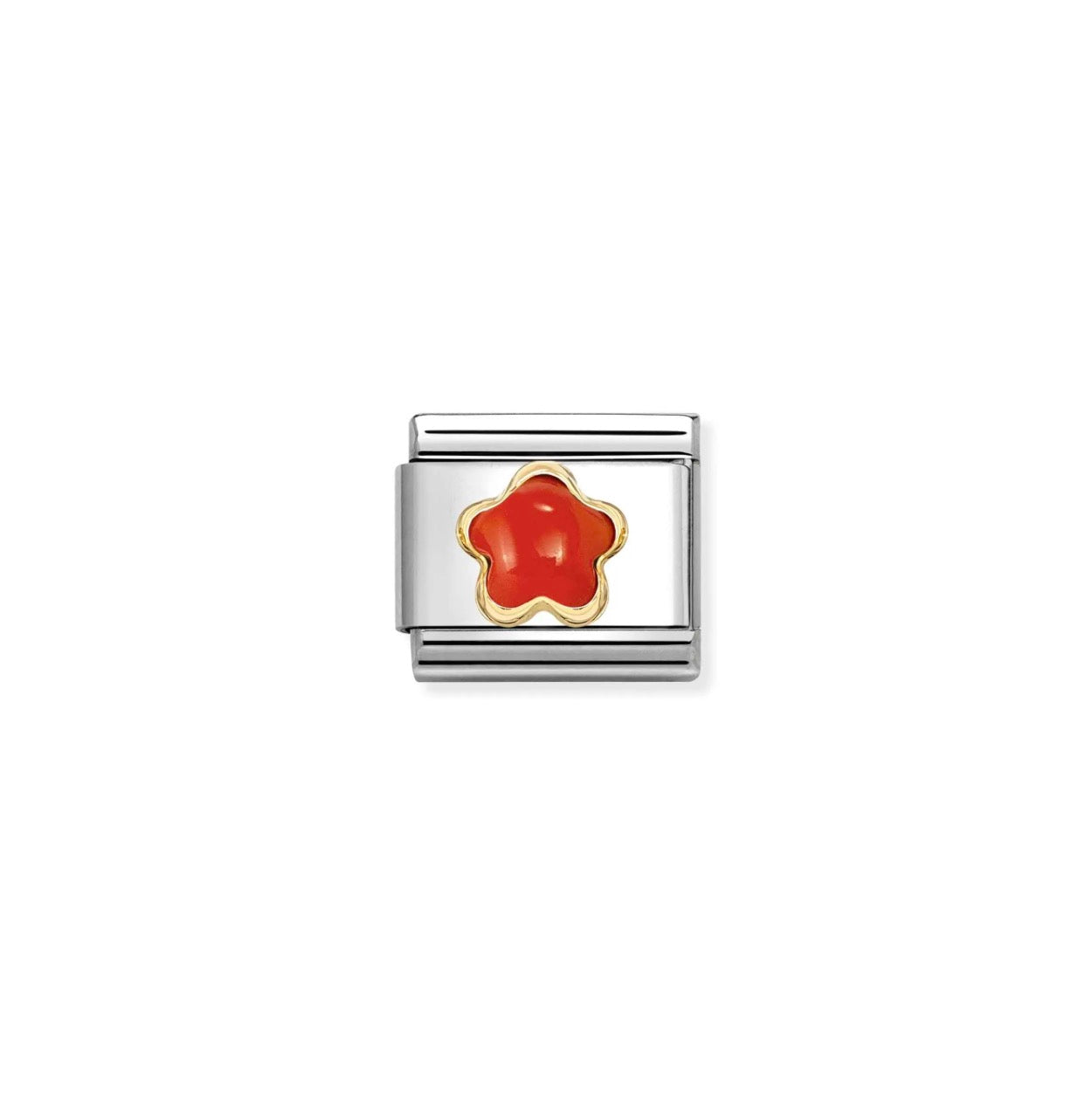 Nomination Classic Link Red Coral Flower