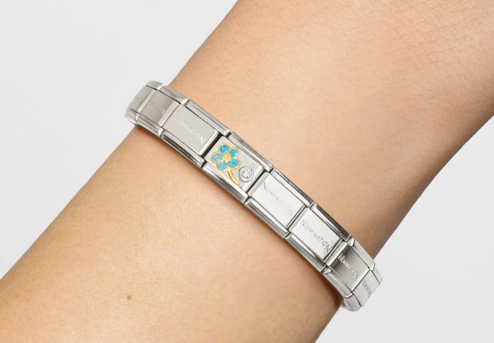 
                      
                        Nomination Classic Link Blue Forget-Me-Not & CZ Set
                      
                    