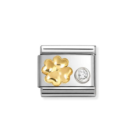 Nomination Classic Link Four-Leaf Clover & CZ Set