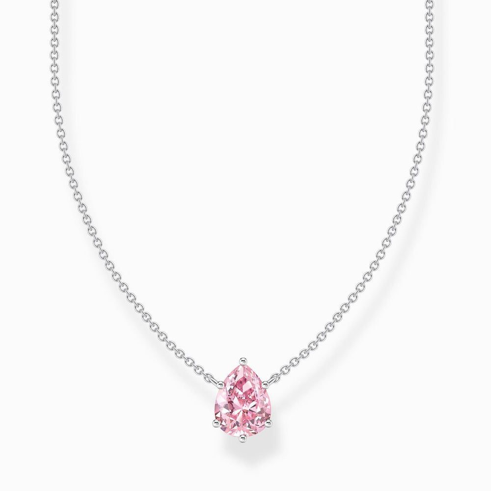 Thomas Sabo Pink Tear Drop Necklace