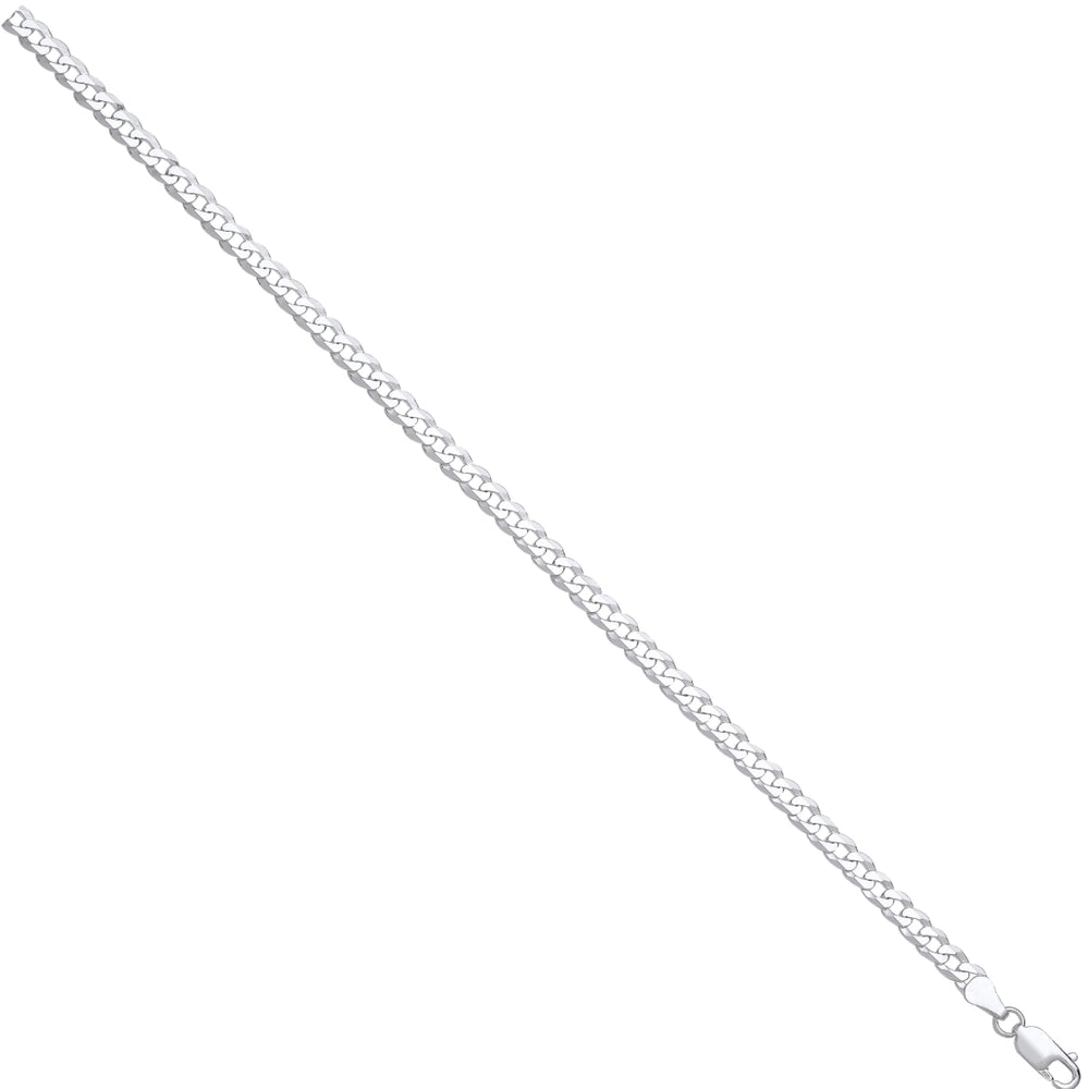 Coe & Co Sterling Silver 5.3mm Flat Curb Bracelet 7”