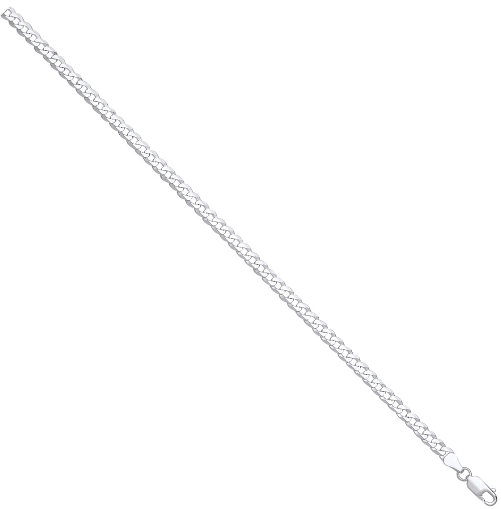 Coe & Co Sterling Silver 5.3mm Flat Curb Bracelet 7”