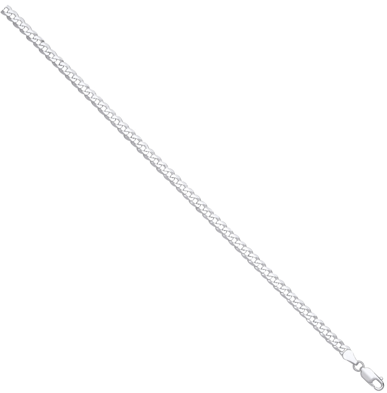 Coe & Co Sterling Silver 5.3mm Flat Curb Bracelet 7”