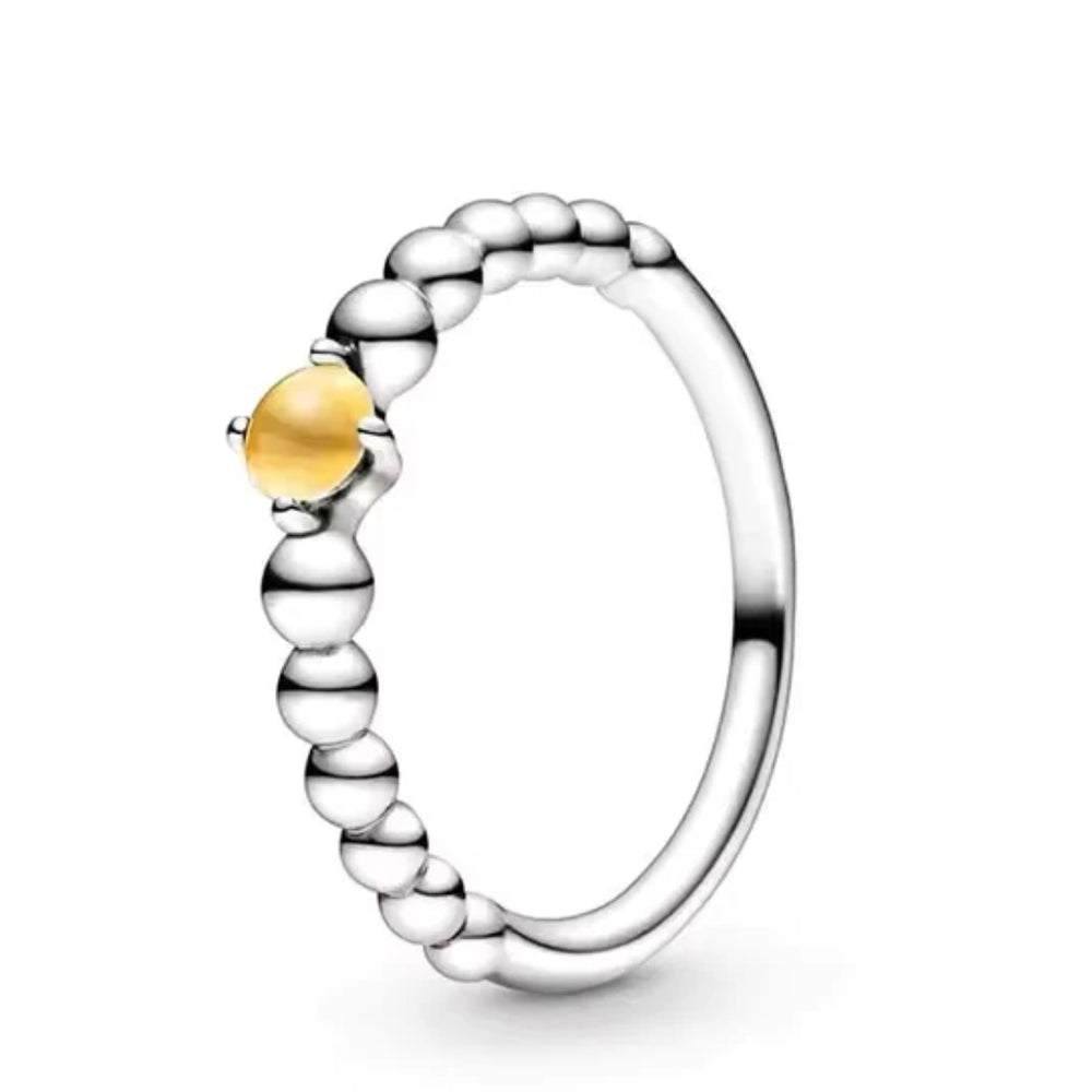 Pandora Beaded November Birthstone Ring