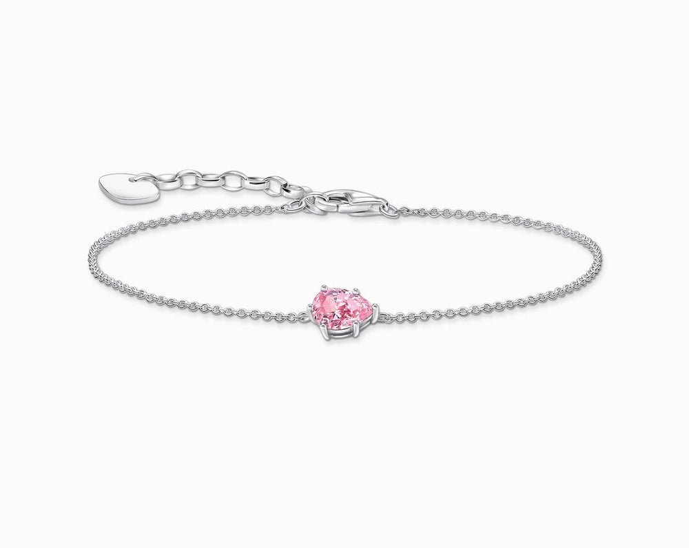 Thomas Sabo Pink Tear Drop Bracelet