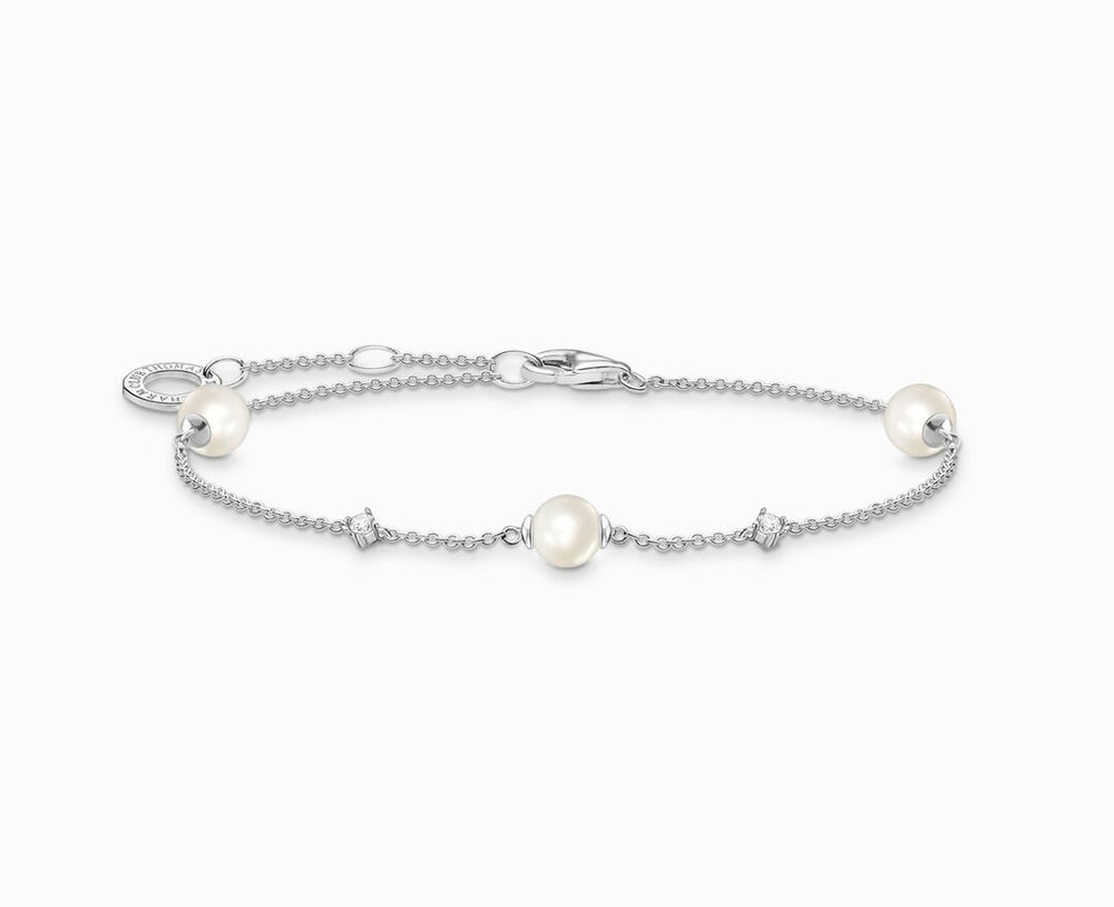 Thomas Sabo Pearl and White Stone bracelet
