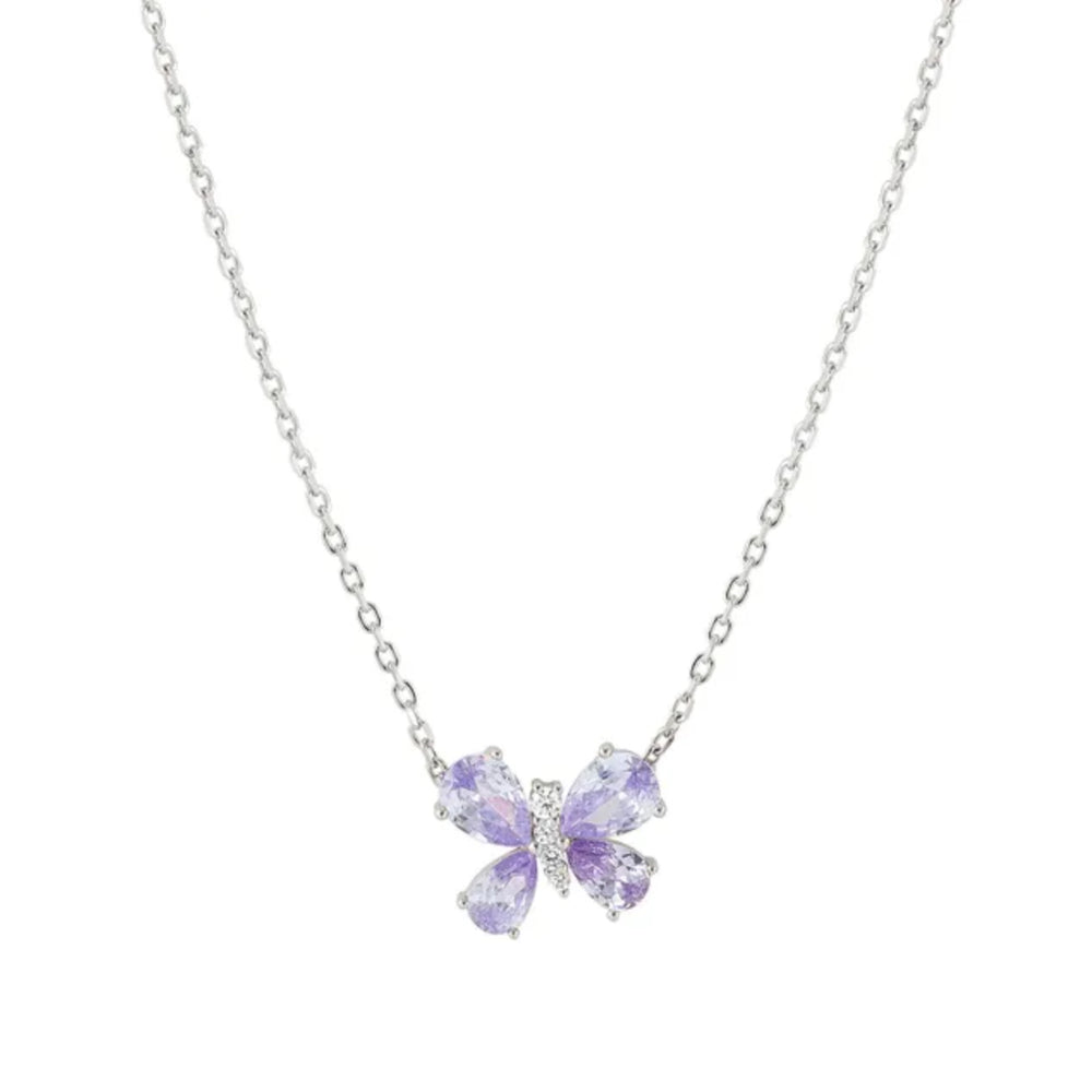 Nomination Shine Me Up Necklace Purple Butterfly