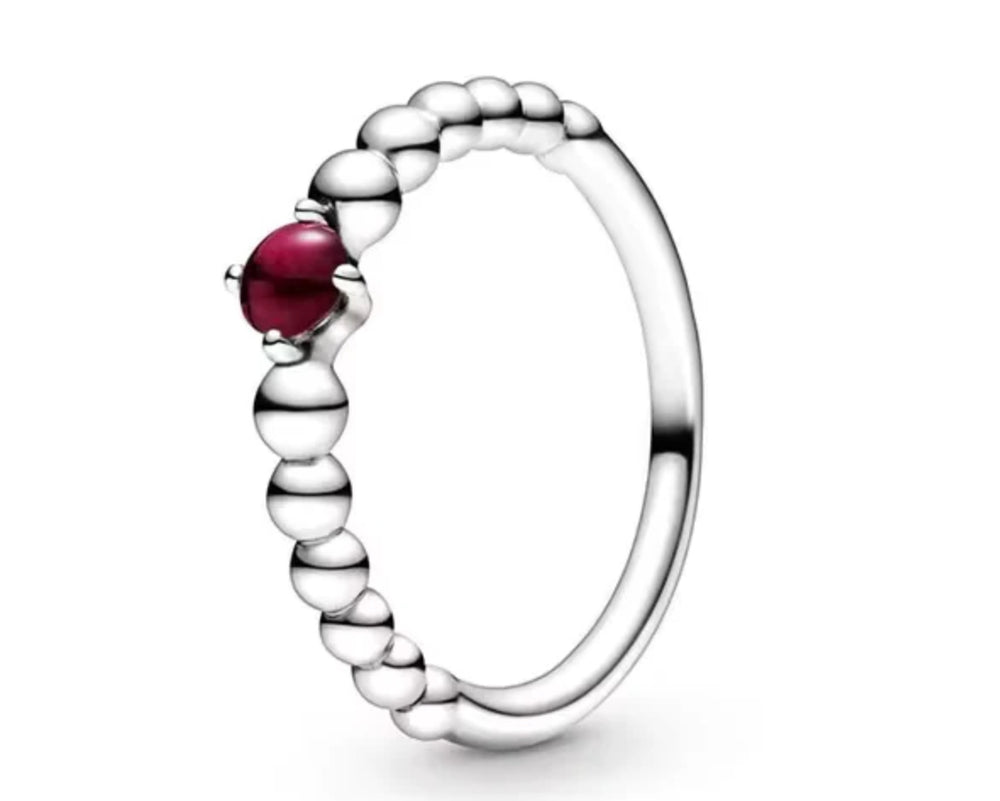 Pandora Beaded January Birthstone Ring