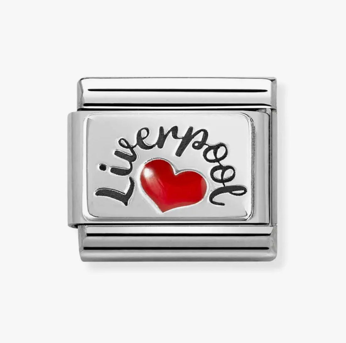 Nomination Classic Silver Liverpool Red Heart Charm
