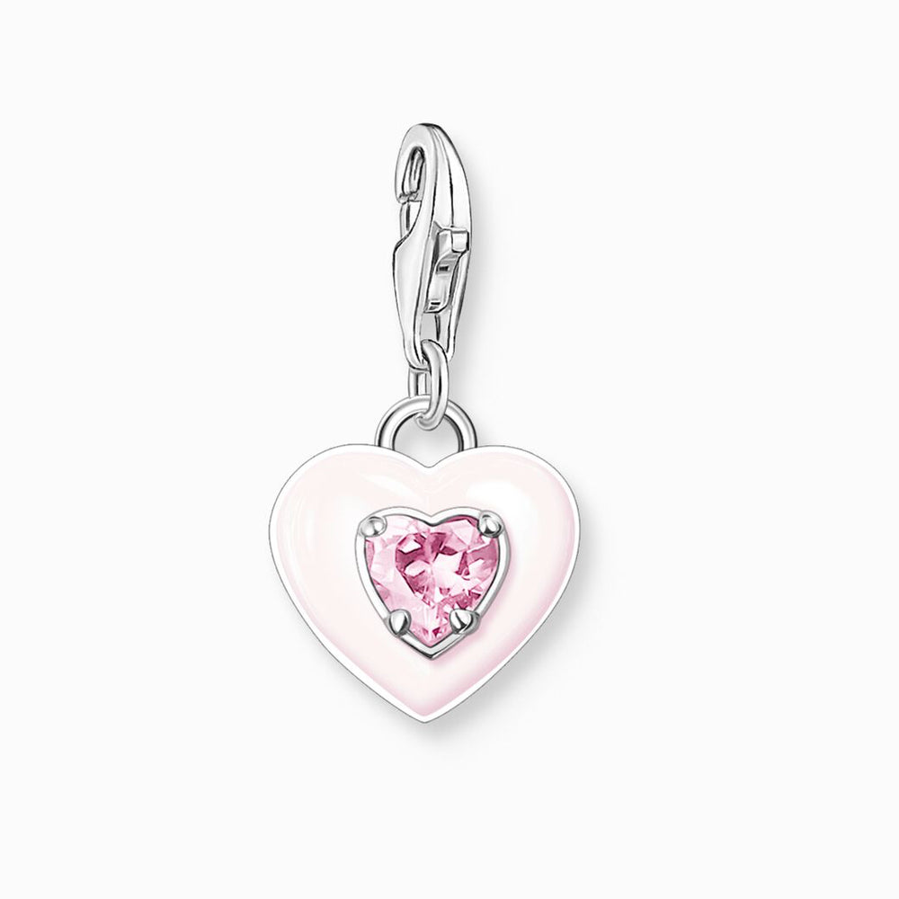 Thomas Sabo Pink Heart with Stone Charm