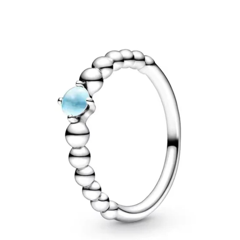 Pandora Beaded December Birthstone Ring