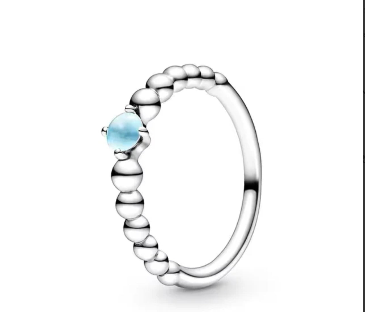 Pandora Beaded December Birthstone Ring