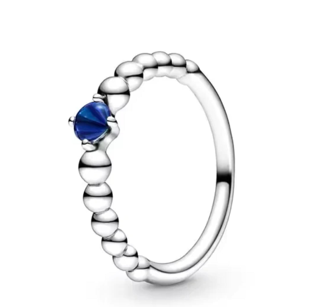 Pandora Beaded September Birthstone Ring