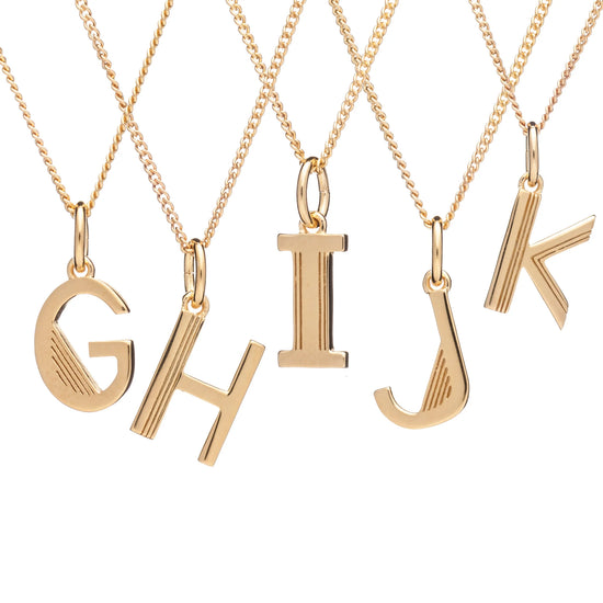 Rachel Jackson Sterling Silver Yellow Gold Initial Necklace: Letter K