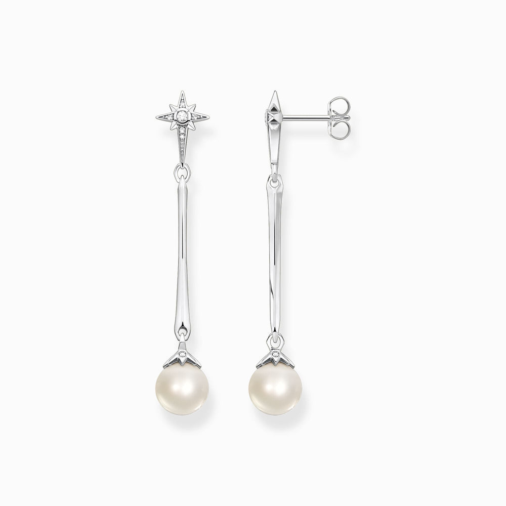 Thomas Sabo Earrings pearl star silver