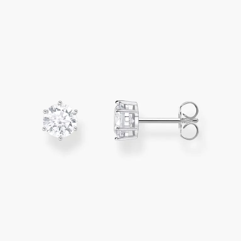 Thomas Sabo White CZ Brilliant Cut Stud Earrings