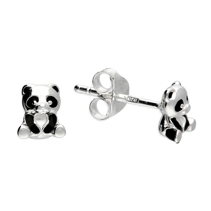 Coe & Co Silver Panda Earrings