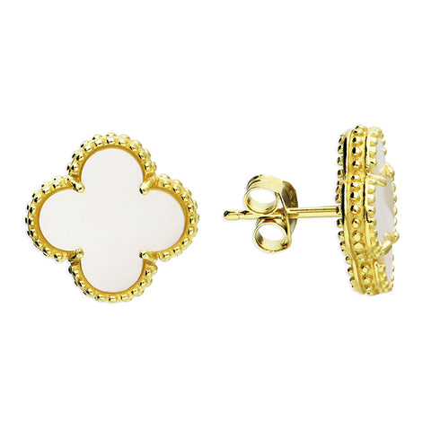 Coe & Co Gold Clover Large Earrings