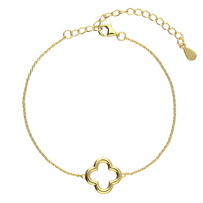 Coe & Co Gold Clover Open Bracelet
