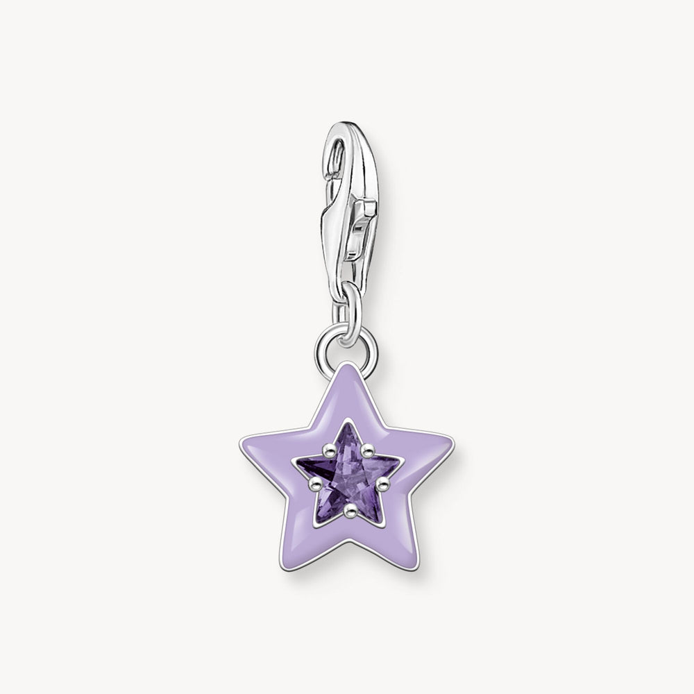 Thomas Sabo Glow In The Dark Purple Star Charm