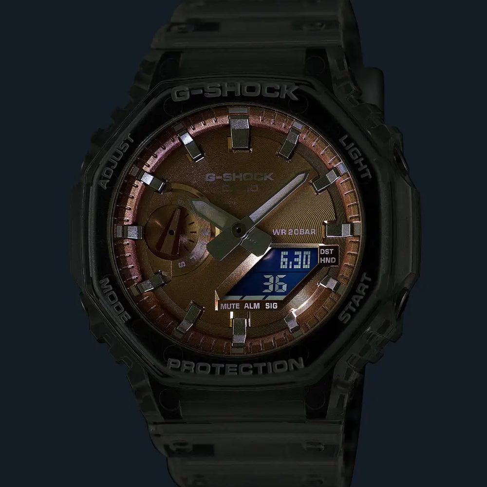 
                      
                        Casio G-Shock GA-2100BM-7A2ER Bright Metallic Dial Series
                      
                    