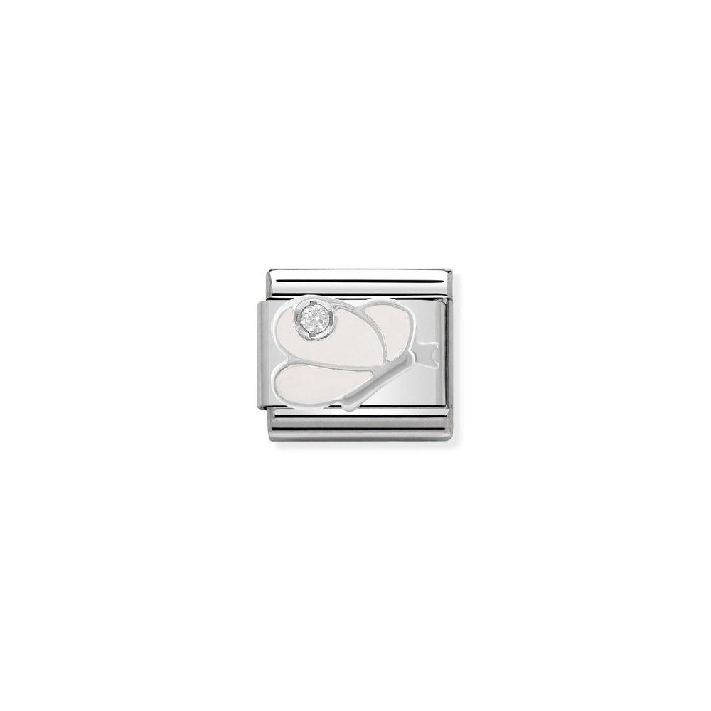 Nomination Classic Link with CZ White Butterfly