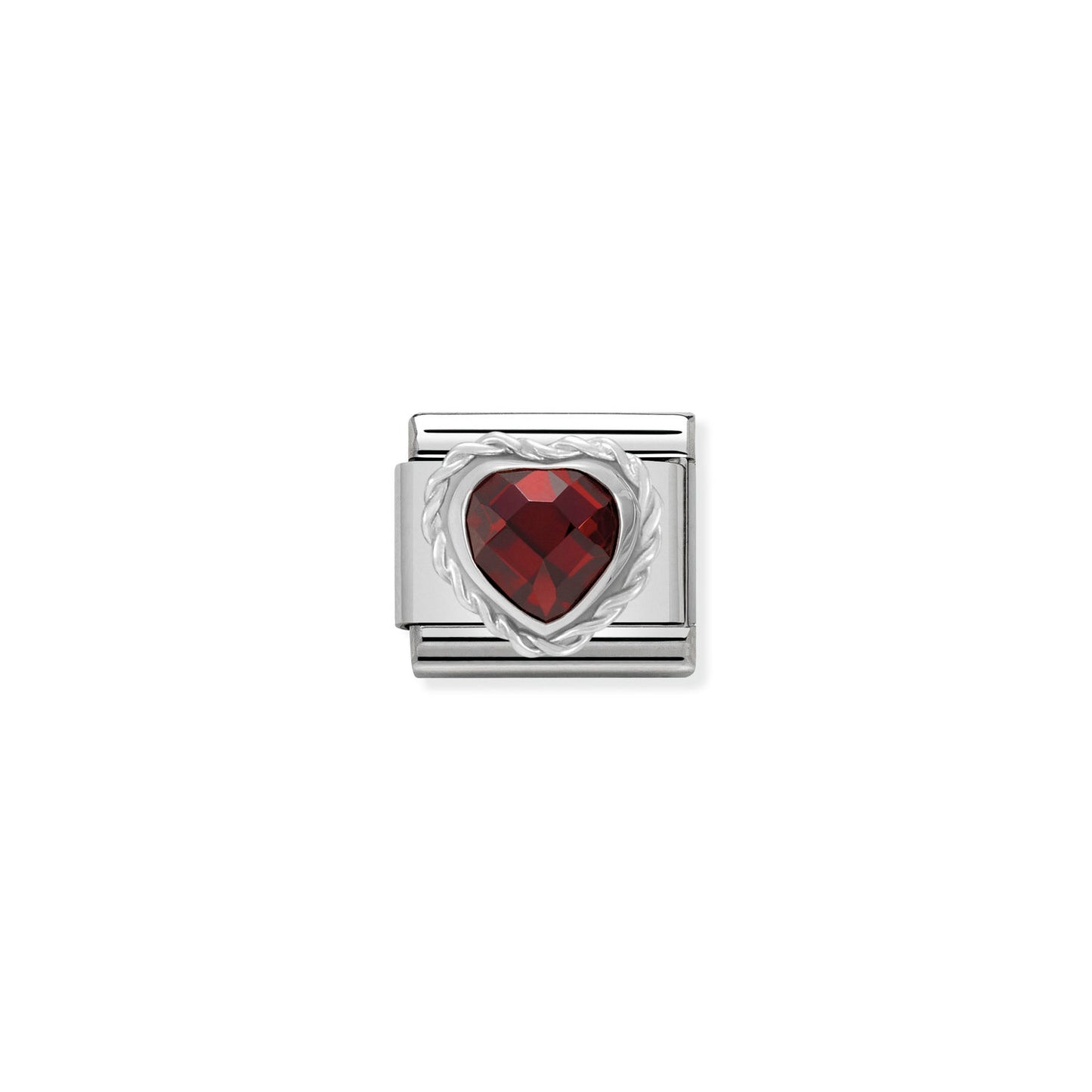 Nomination Classic Link Red CZ Heart