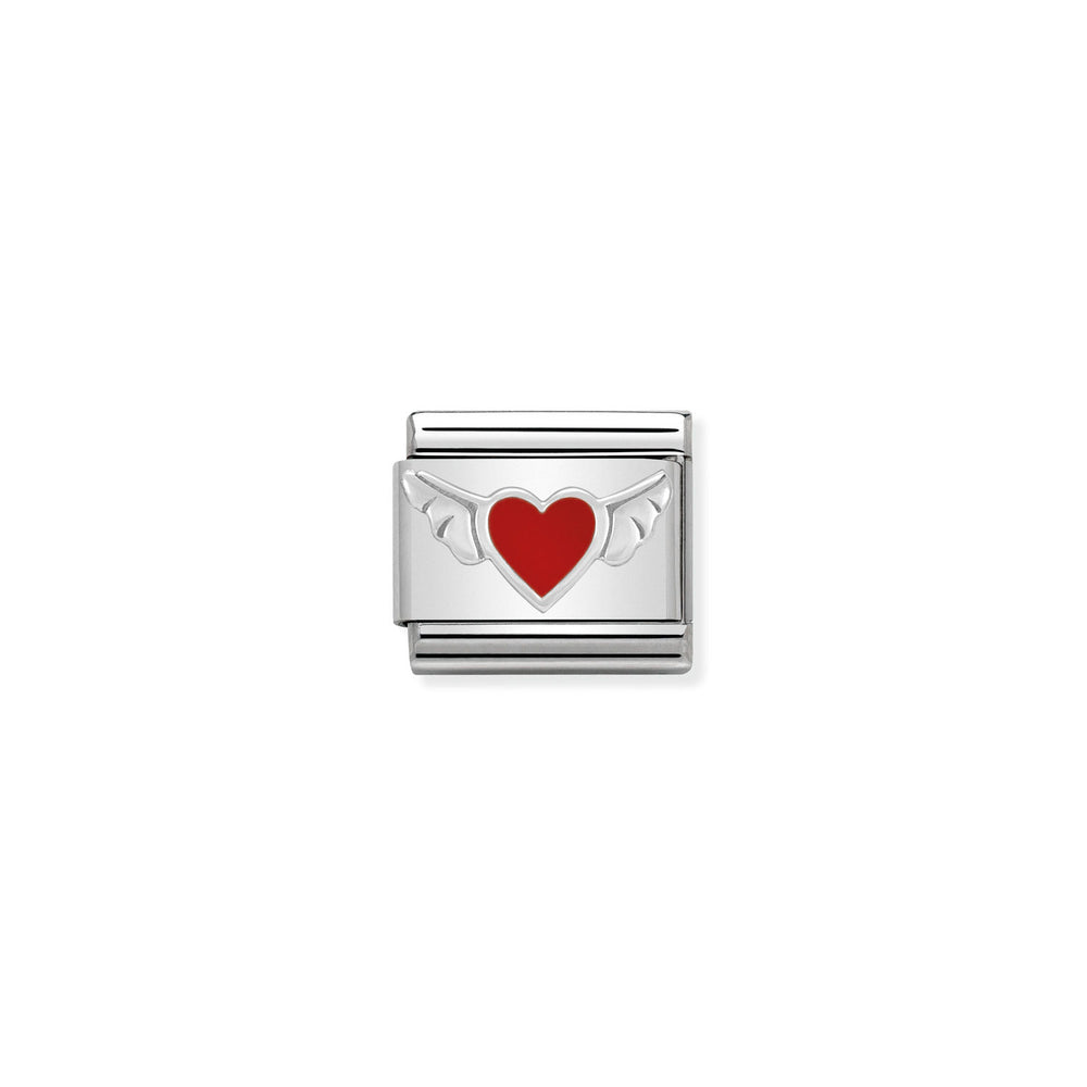 Nomination Classic Link Flying Red Heart