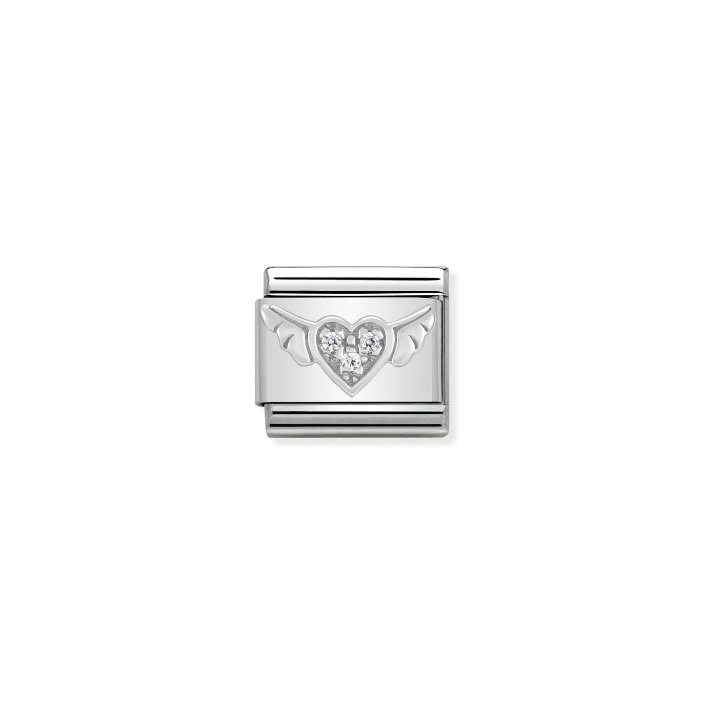 Nomination Classic Link Flying Heart with CZ