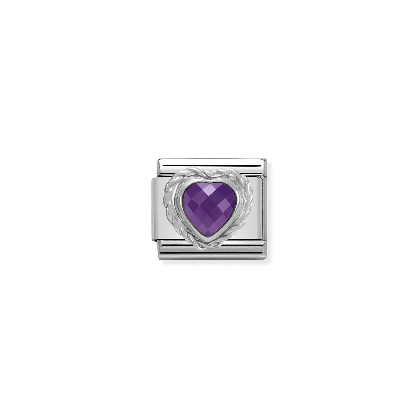Nomination Classic Link Violet CZ Heart