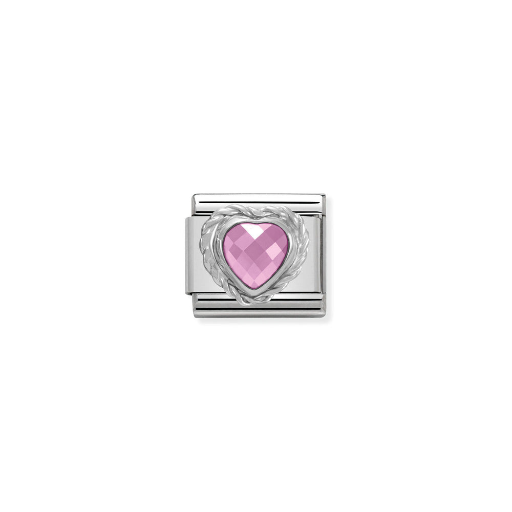 Nomination Classic Link Pink CZ Heart