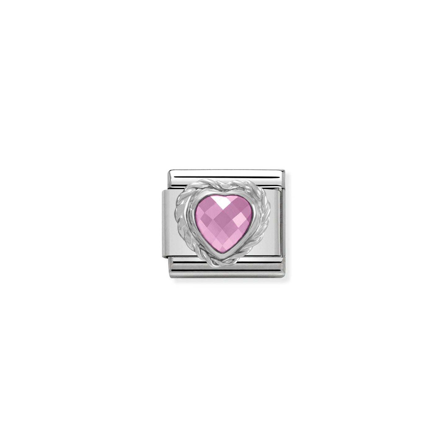 Nomination Classic Link Pink CZ Heart