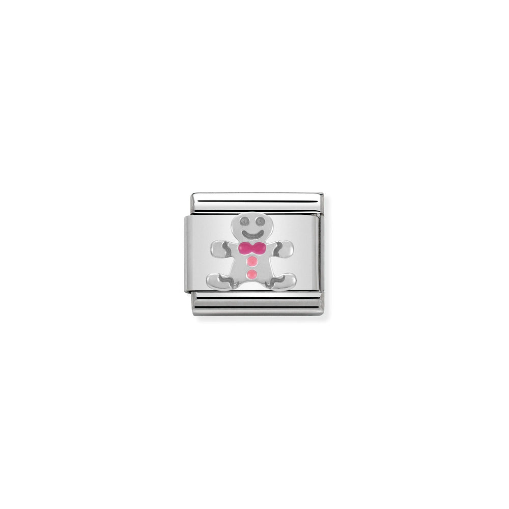 Nomination Classic Link with Pink Gingerbread Man